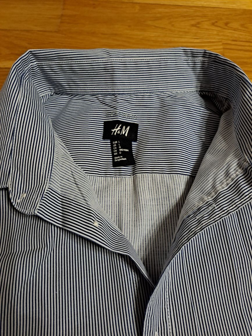 Męska koszula w paseczki H&M