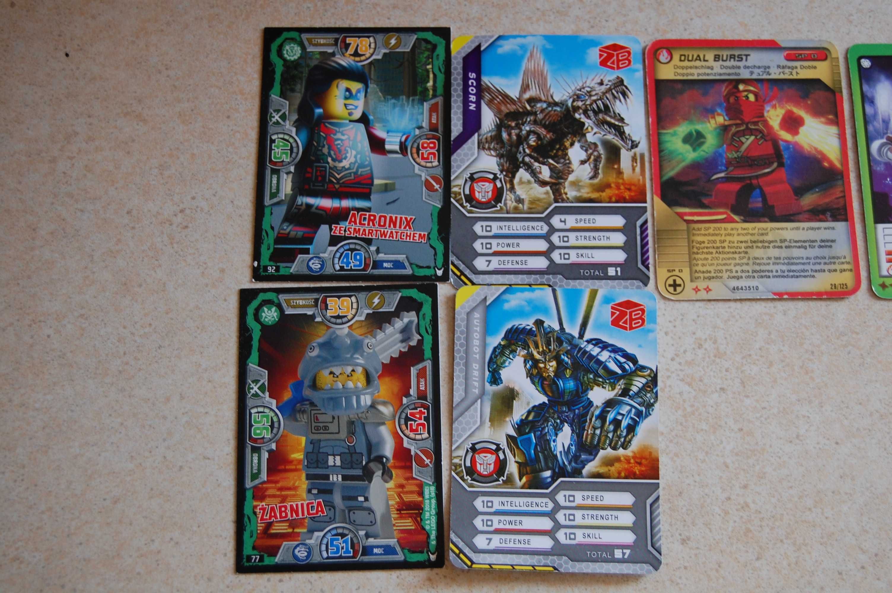 Karty Ninjago, Ninja, Transformers, Batman - zabawki, kolekcje