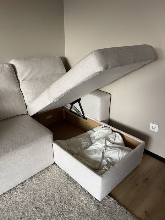 Sofá cama 3 lugares c/ chaise longue