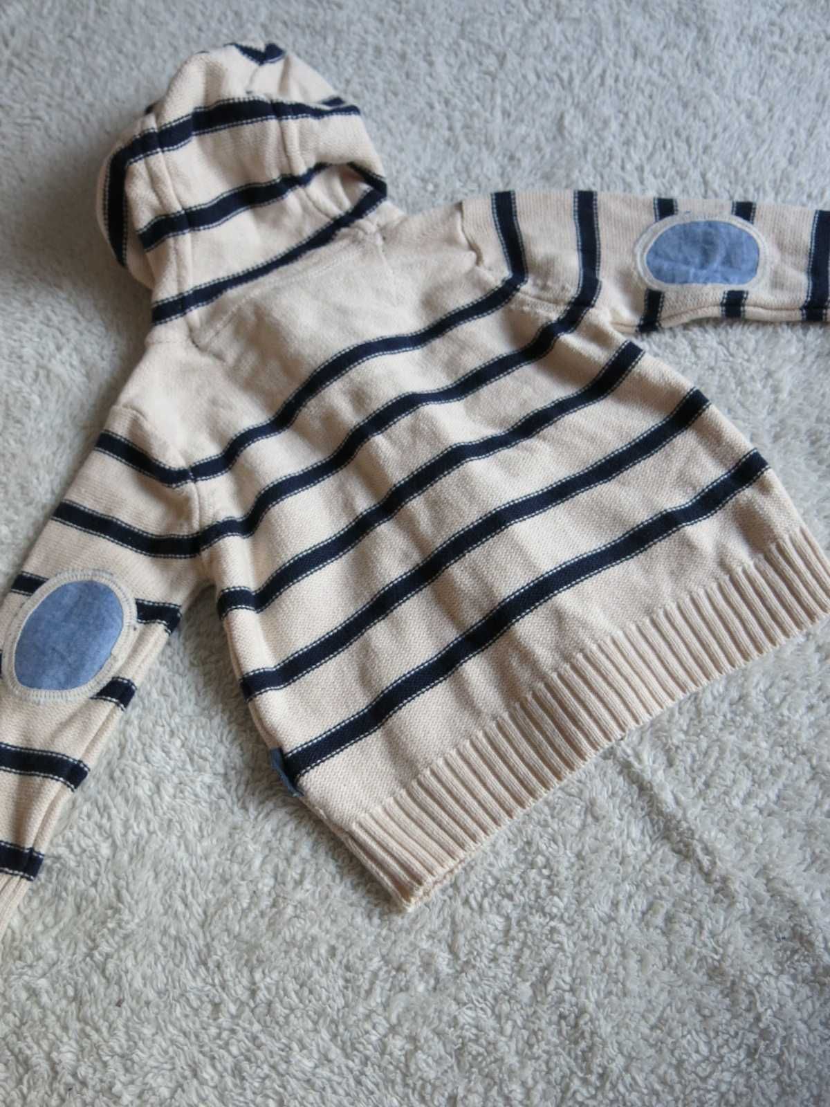 sweterek dziecięcy z kapturem Reserved 74 sweter bluza