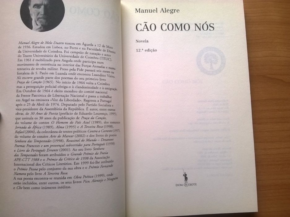 "Cão como Nós" - Manuel Alegre (portes grátis)