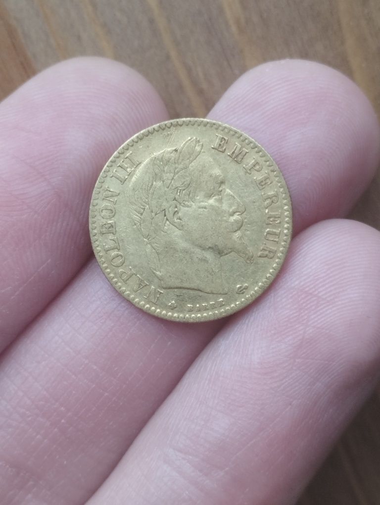Francja, 10 Franków 1864, oryginalna złota moneta