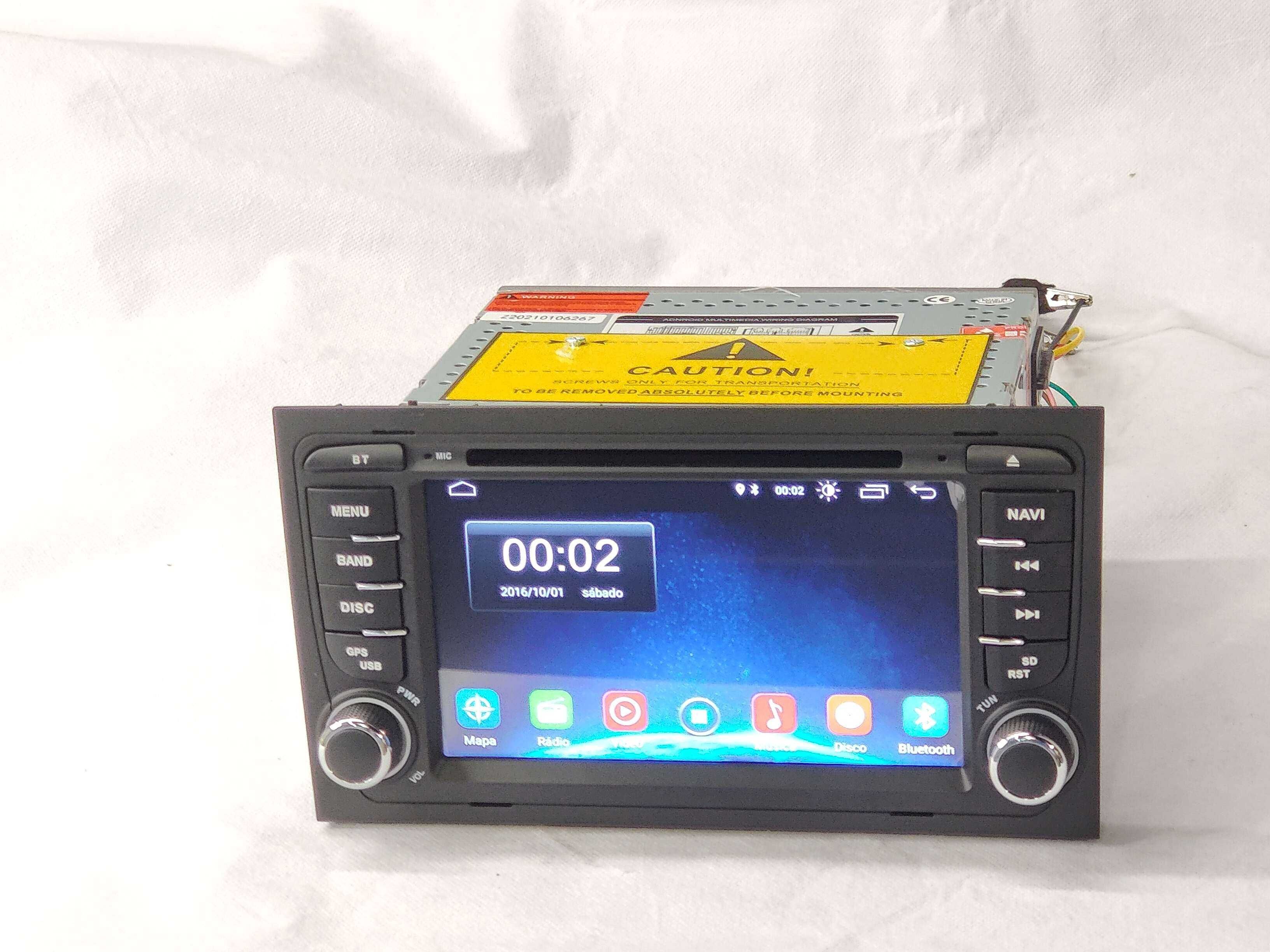 Radio 2 DIN Android Audi A4 - B6 B7 2GB RAM RDS DVD - Novo Garantia