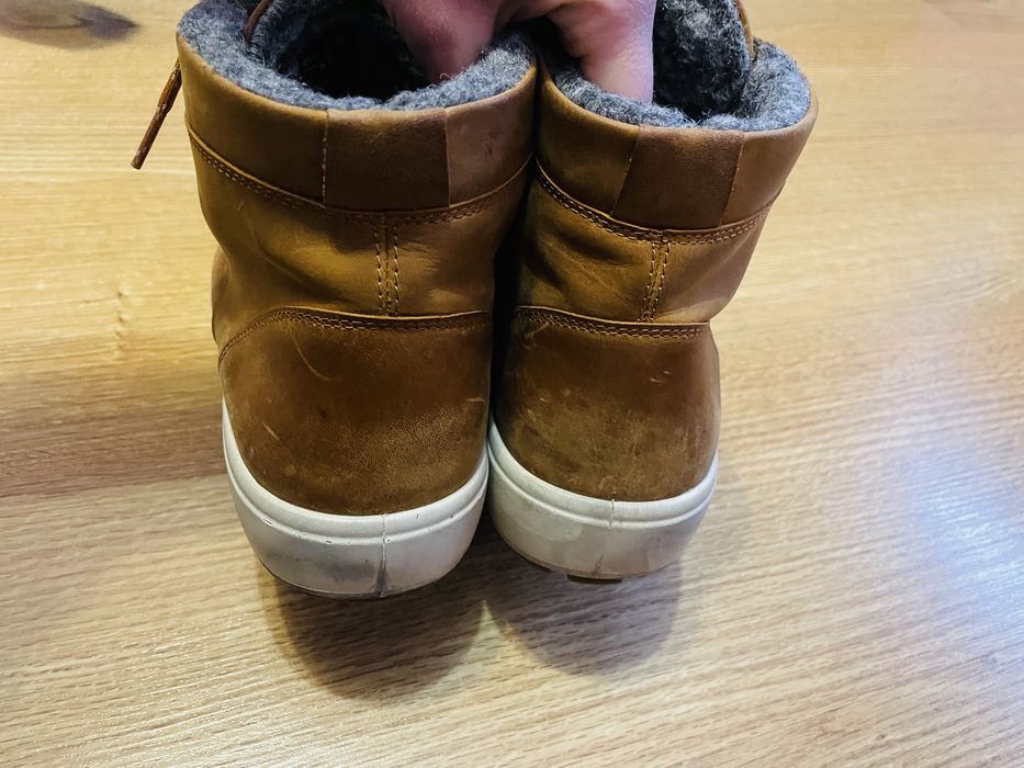 Теплі шкіряні зимові кросівки черевики ОРИГІНАЛ Ecco 27,5 см