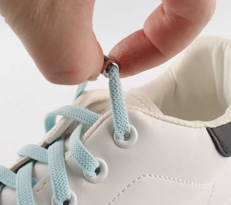 Широкі еластичні шнурки⤵️ Ліниве взуття без завязок з фіксаторами