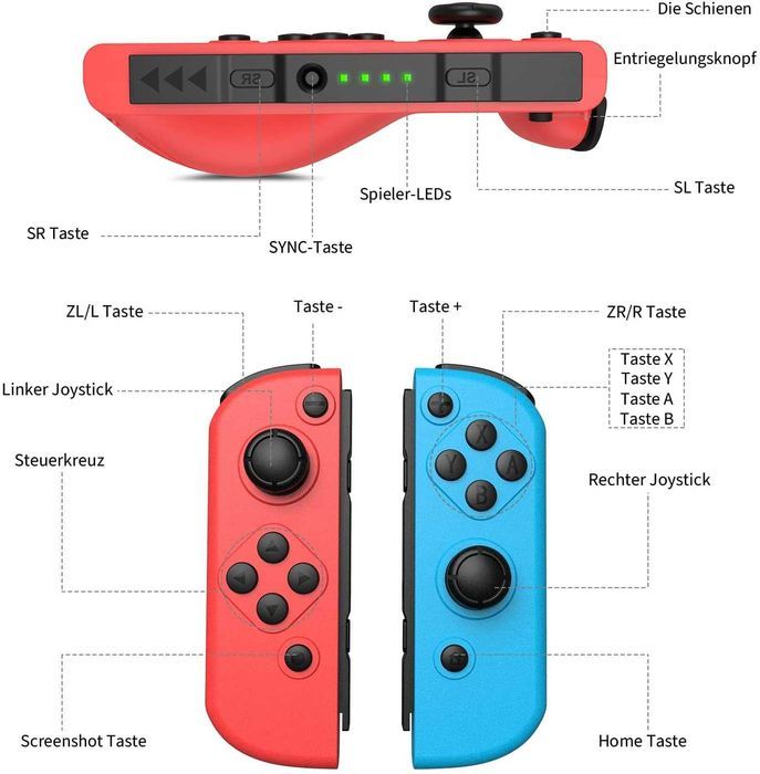 Bezprzewodowy kontroler OLED Siwtch Joy Pad NOWY