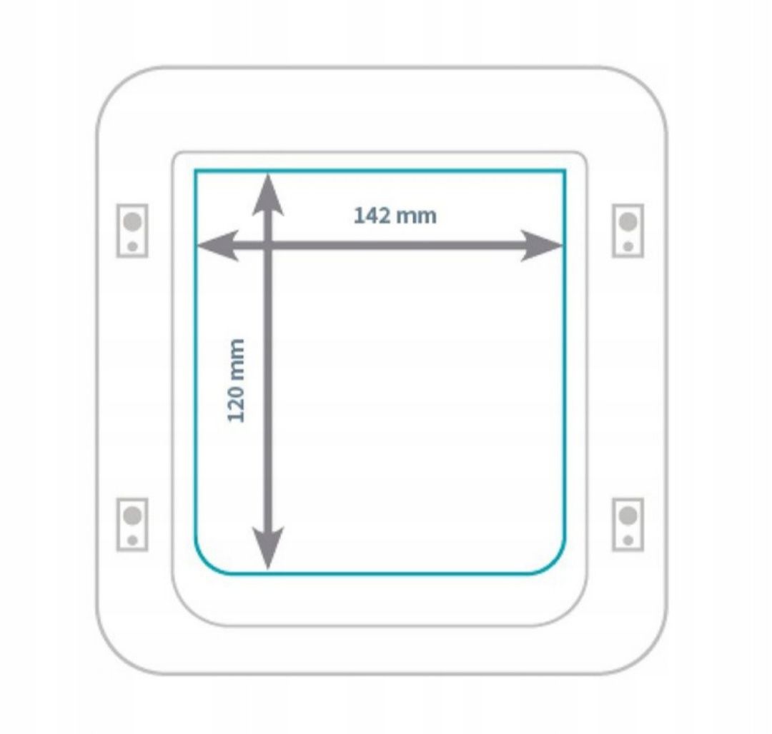 Drzwiczki wahadłowe dla kota psa SureFlap 21 x 21 cm białe odczyt chip