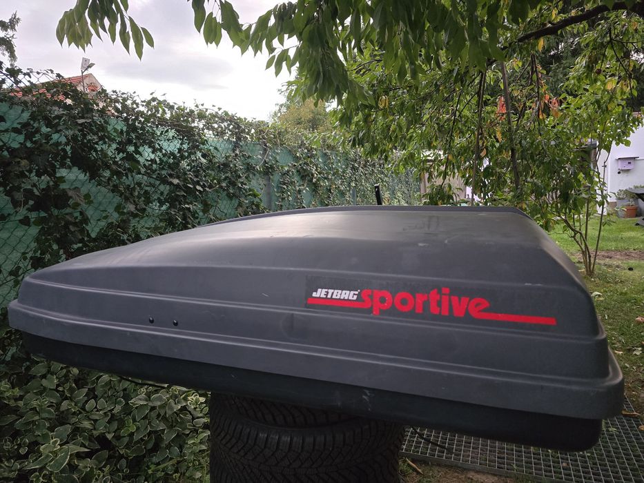 Bagażnik box boks kufer trumna na dach na poprzeczki belki firmowy