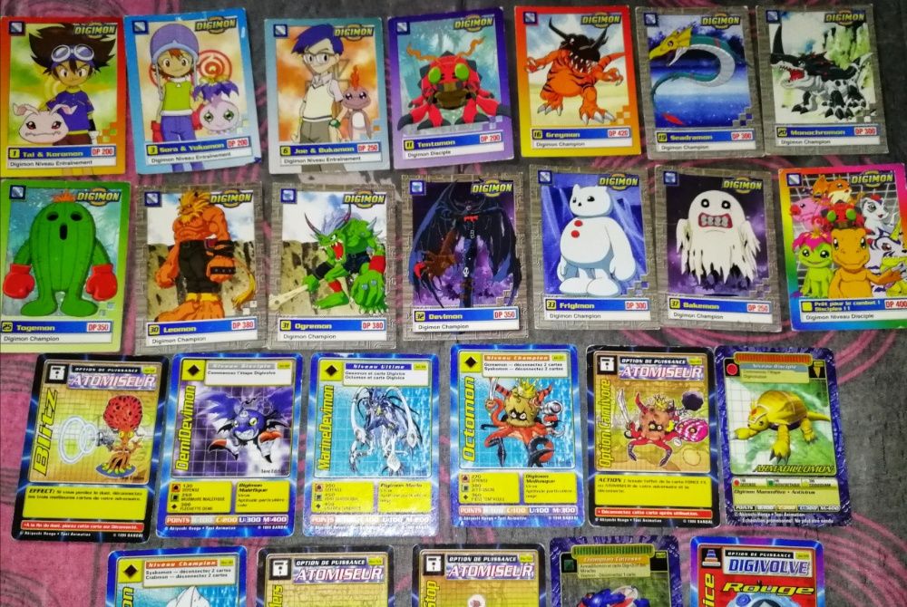 Cartas Harry Potter e Digimon (francês)