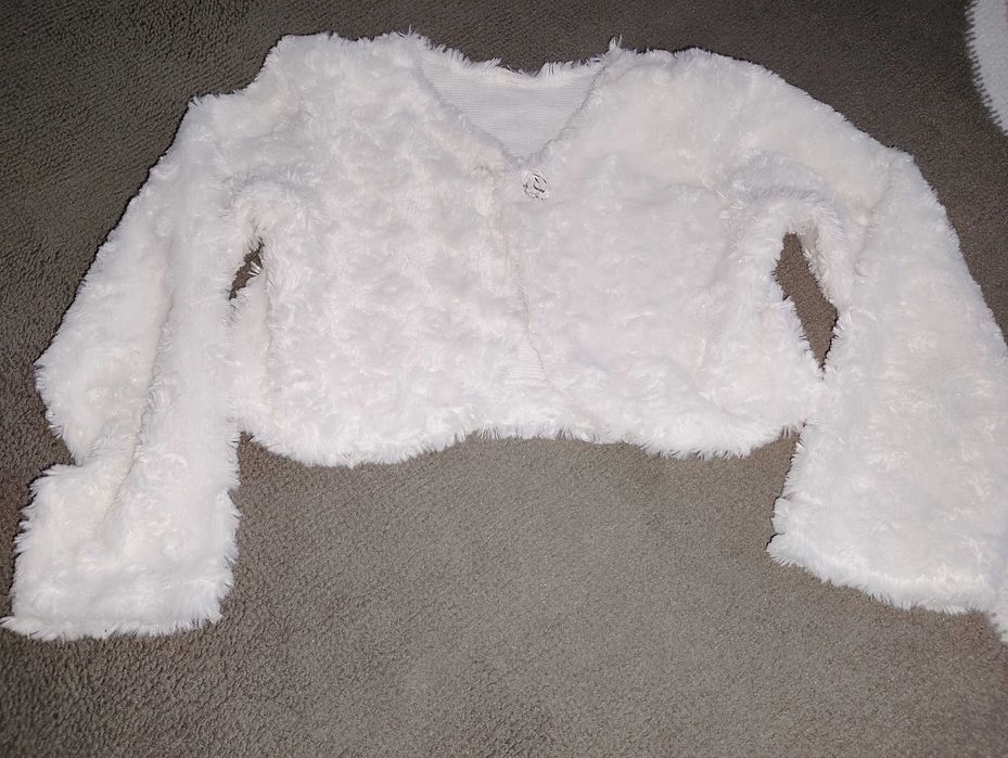 Białe bolerko 116/128