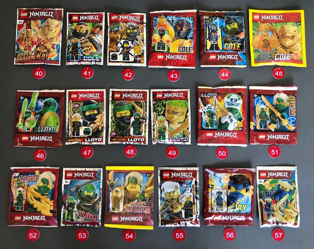 LEGO NINJAGO POLYBAGS Minifiguras - Grande Coleção com Raridades