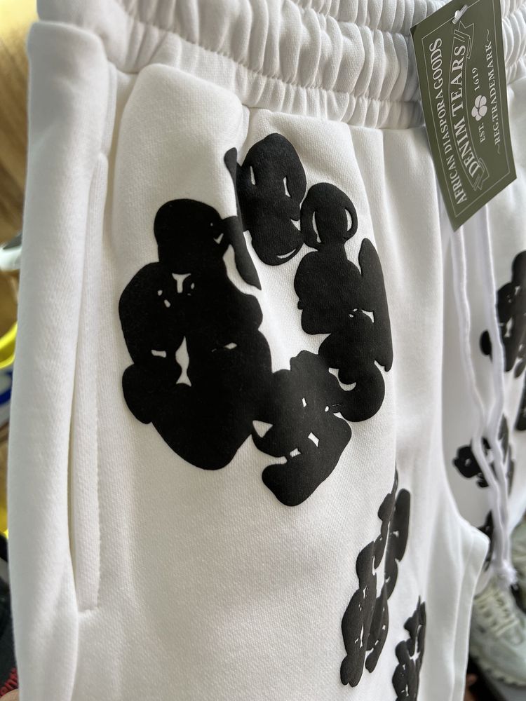 Шорти Denim Tears Ss25 White/Black Logo