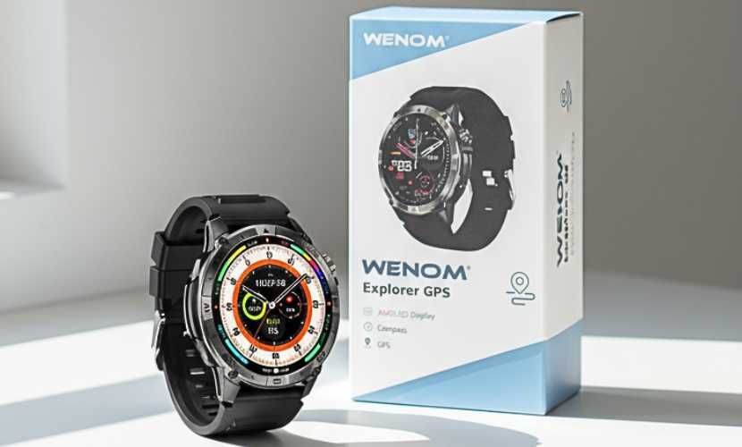 Sportowy smartwatch Wenom Explorer z GPS i pomiarem tlenu SpO2 NOWY fv