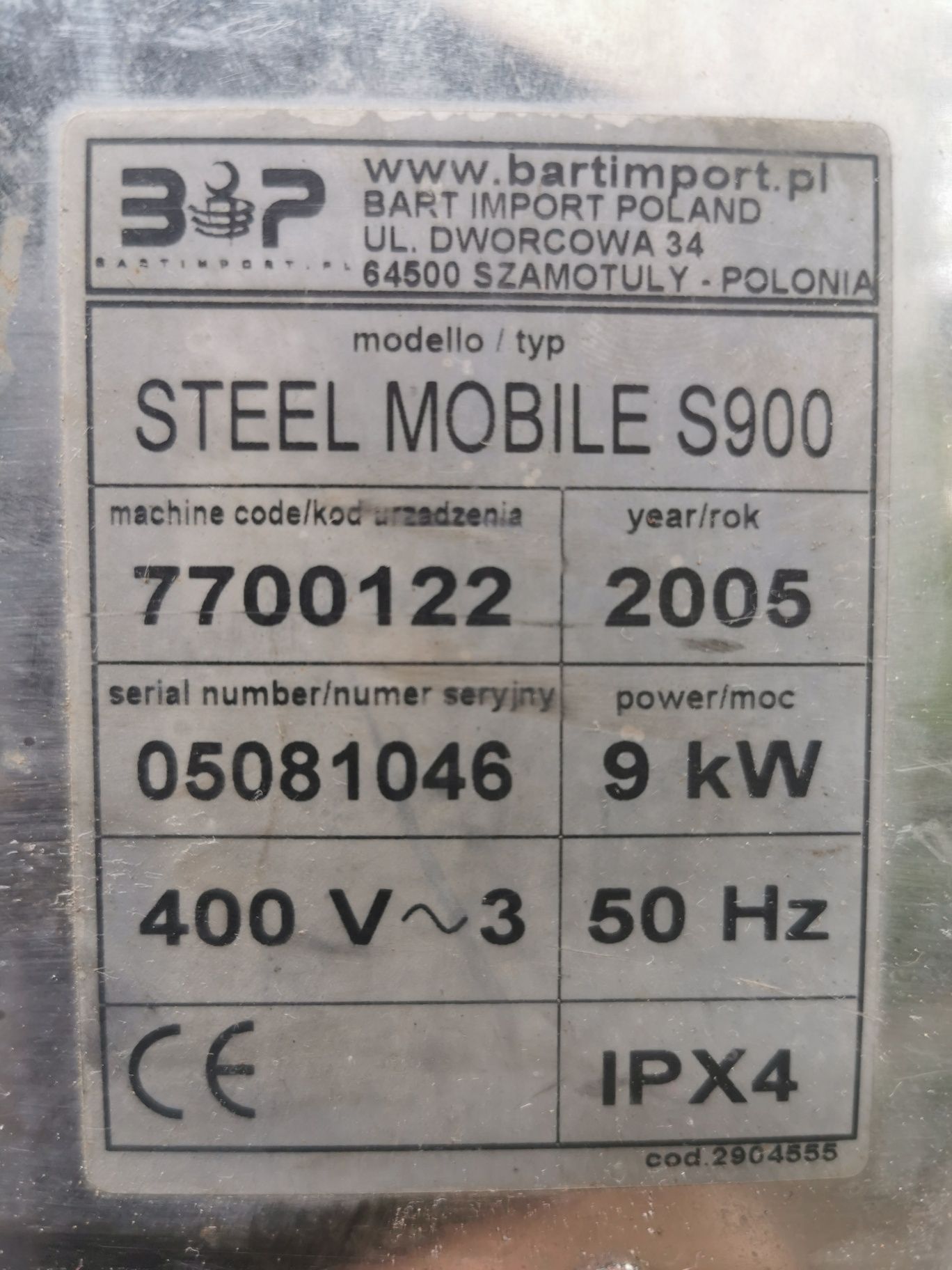 Nagrzewnica trójfazowa Steel Mobile s900