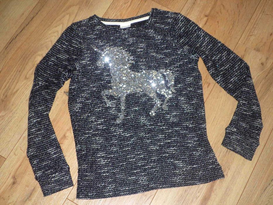 rozm 140 F&F bluzka sweterkowa sweter jednorożec
