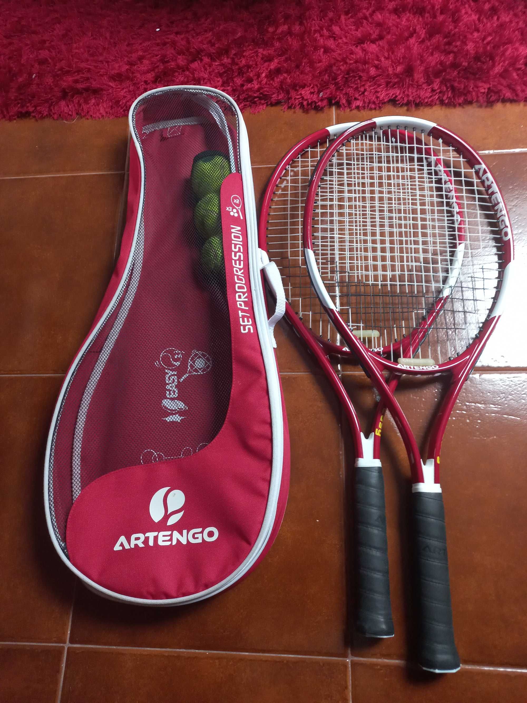 Conjunto de raquetes de tenis Artengo com bolas e bolsa de transporte