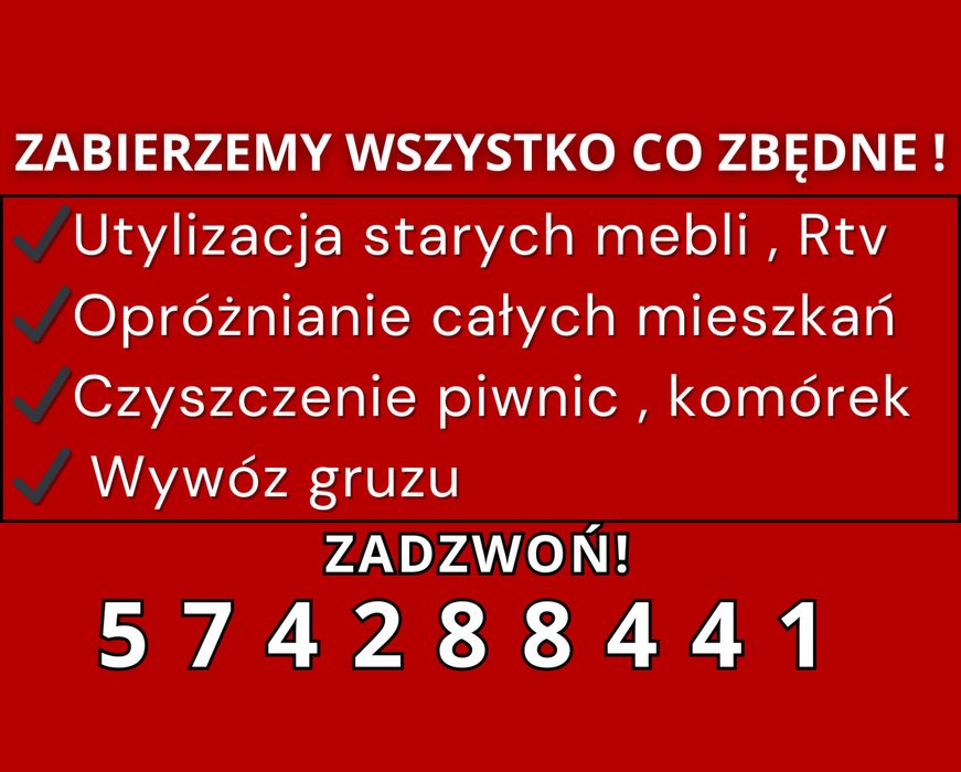 Opróżnianie Mieszkań Piwnic Wywóz Mebli Wywóz Gruzu Kompleksowo Łódź