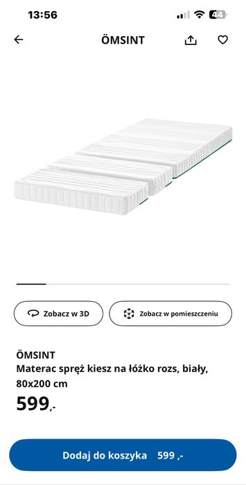Omsint / IKEA materac 3 czesciowy