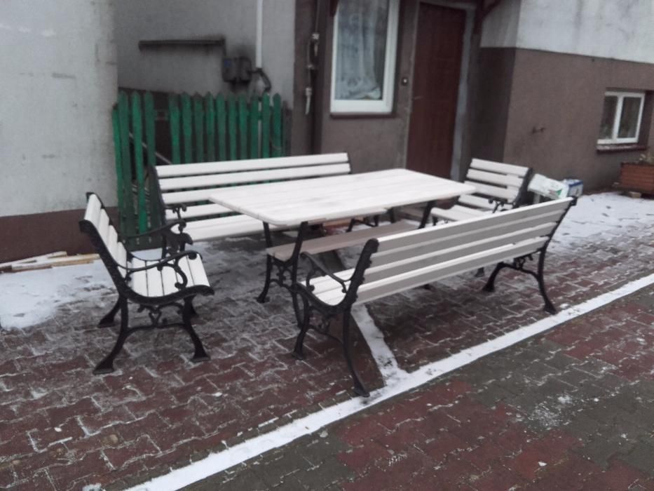 Meble ogrodowe żeliwne Metalowe Możliwość Transportu wyprzedarz po sez