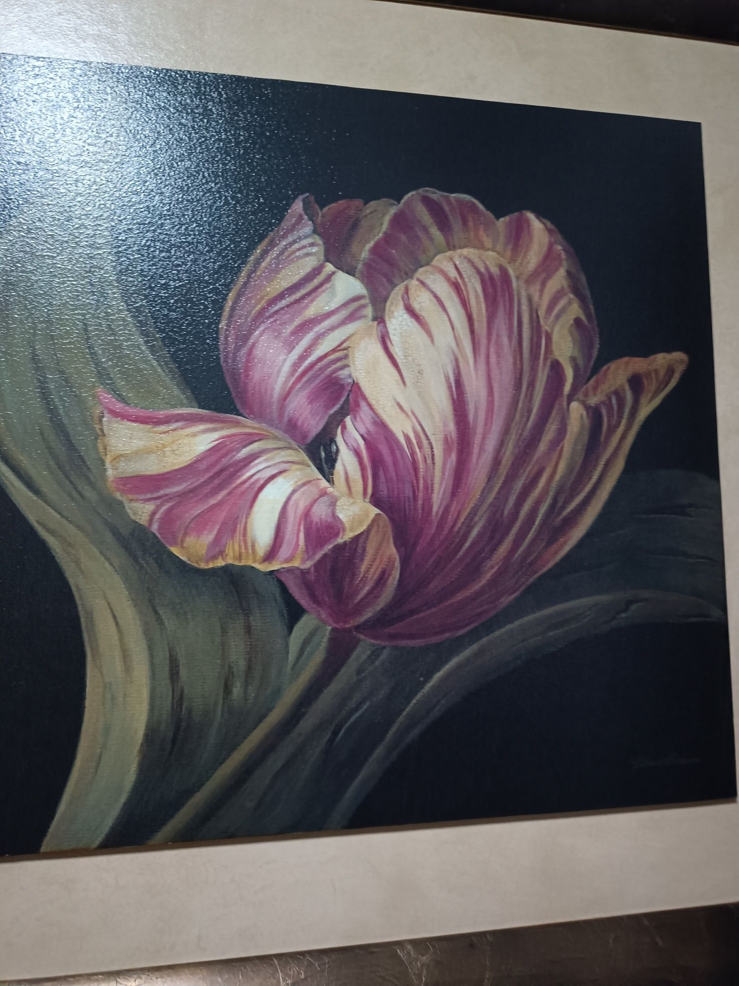 Quadro tulipa aguarela