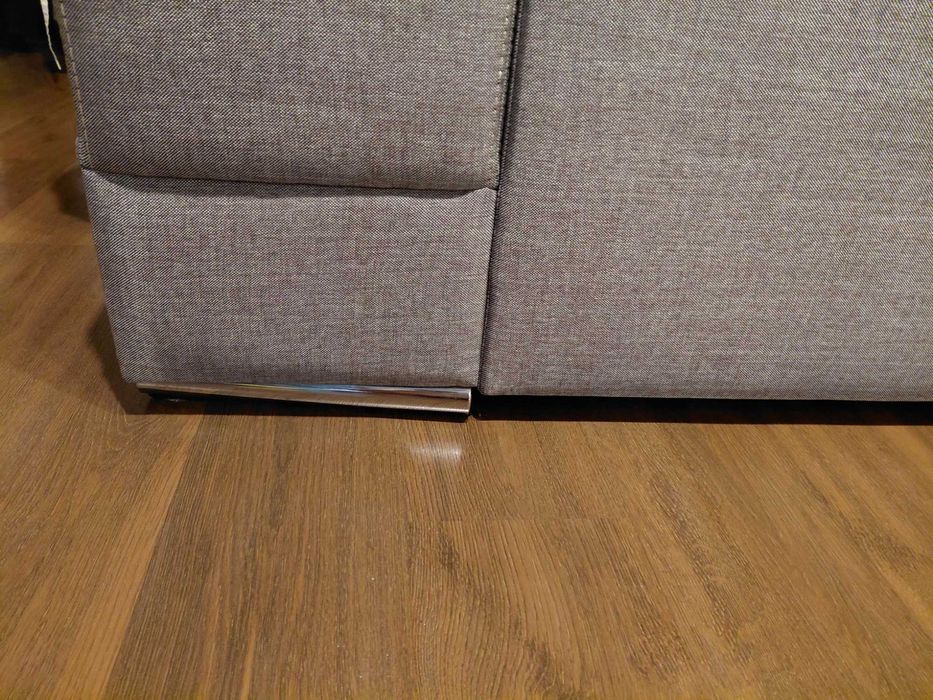 Sofa kanapa szara melanż narożnik z funkcją spania rozkładany