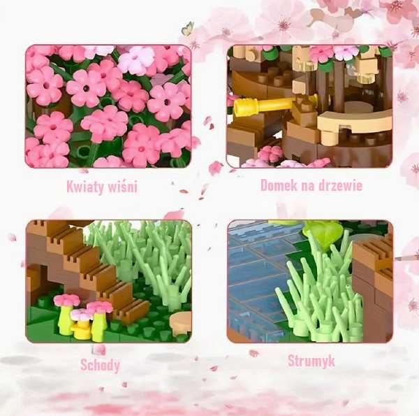 KLOCKI KONSTRUKCYJNE drzewo japońskie bonsai prezent dla dziecka