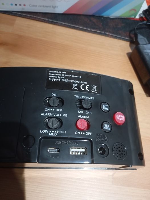 Zegar budzik lampa
