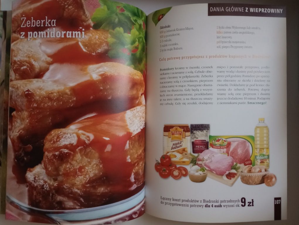 Smaczne dania z biedronką Maciej Kuroń twarda okladka