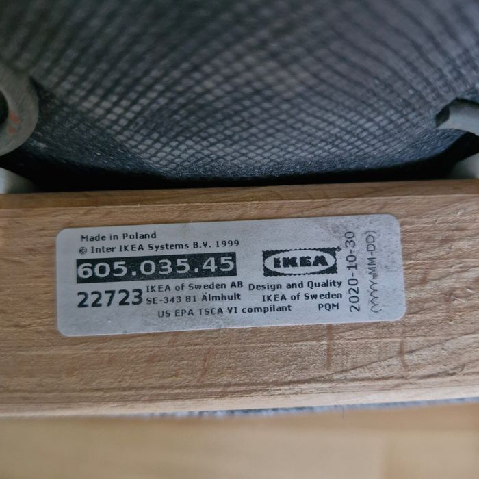 Szary fotel z Ikea, stan bardzo dobry