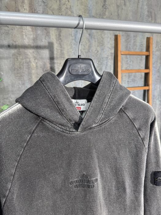 Худи Supreme x Stone Island Stripe Sweat Hooded