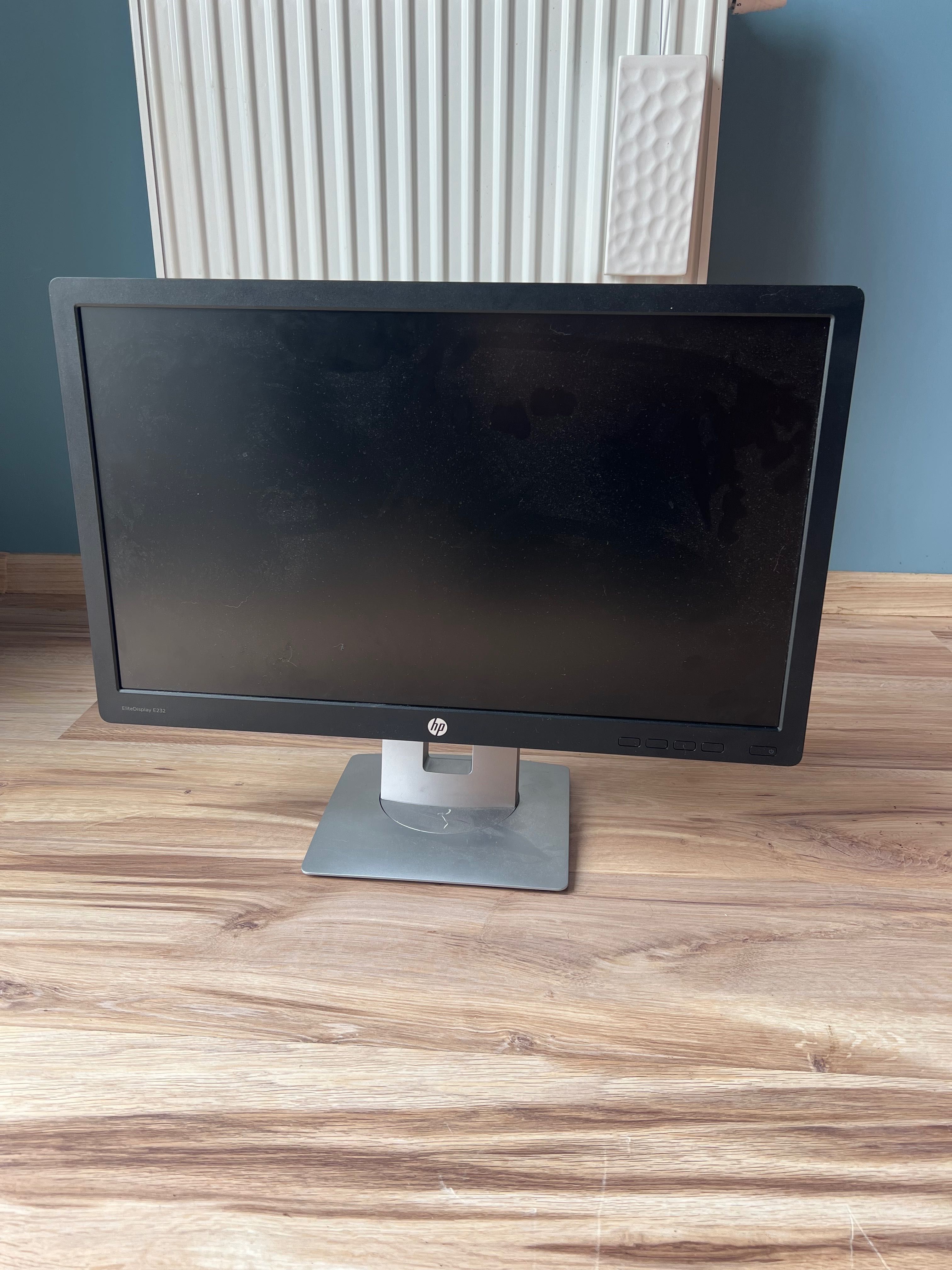 Ekran HP EliteDisplay E232 + kabel display port oraz kabel zasilający