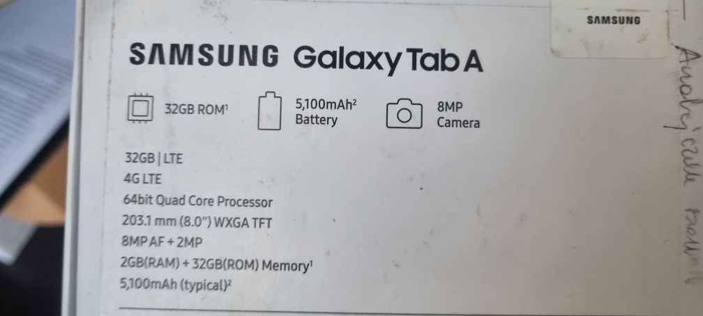 Tablet samsung Tab A