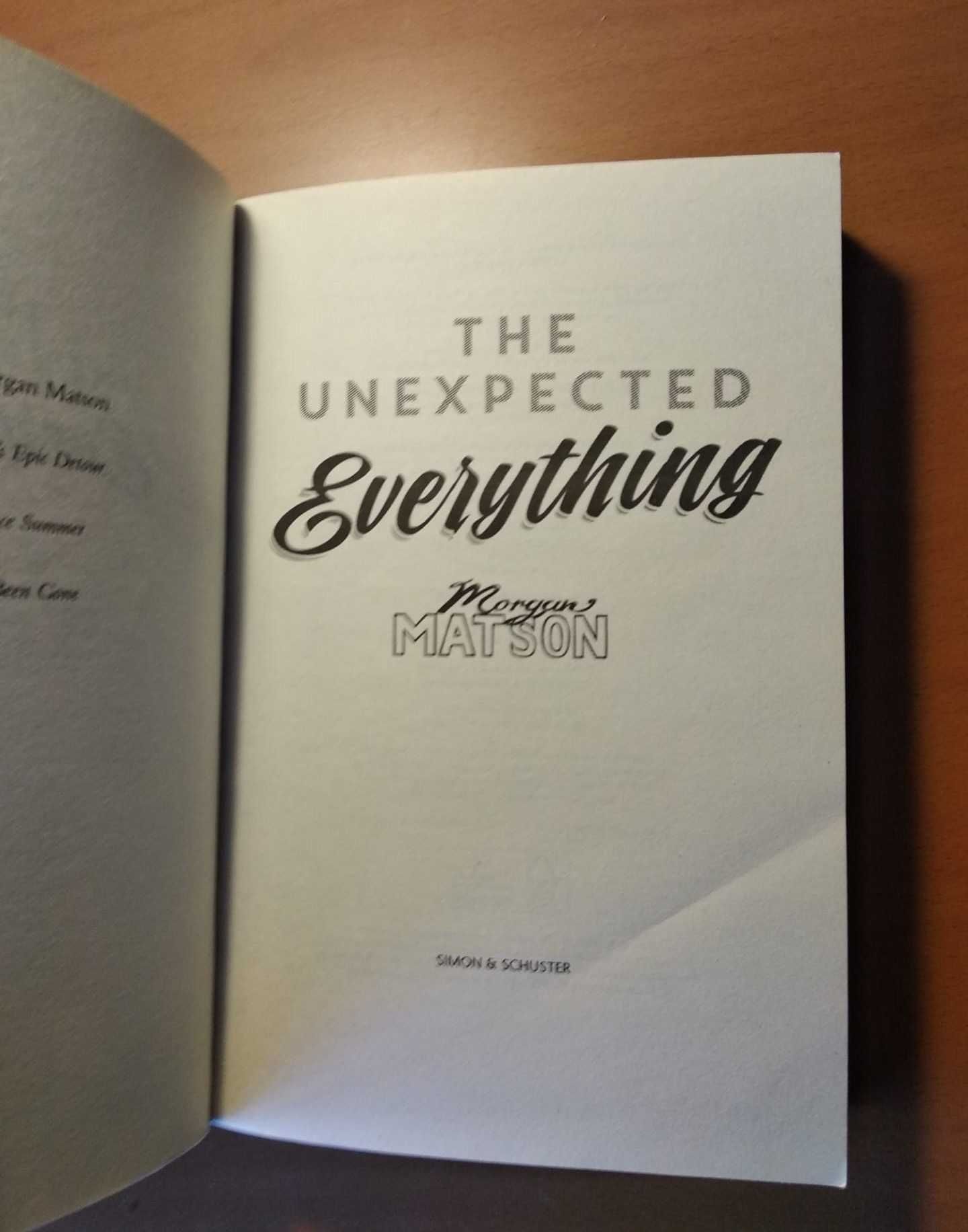 The Unexpected Everything de Morgan Matson (portes incluídos)