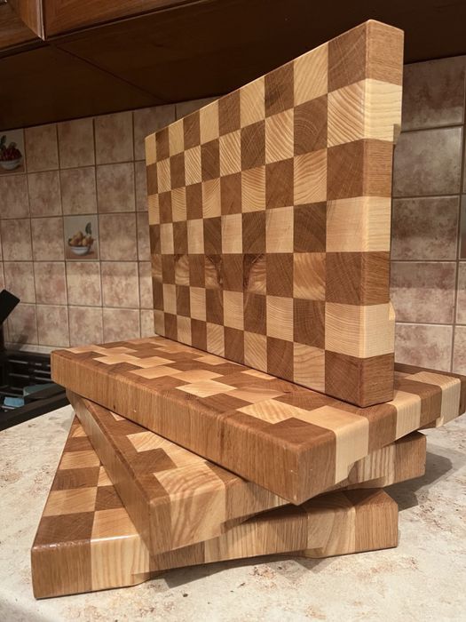 Торцева обробна дошка з дуба/ясена розміром 40х28х4см