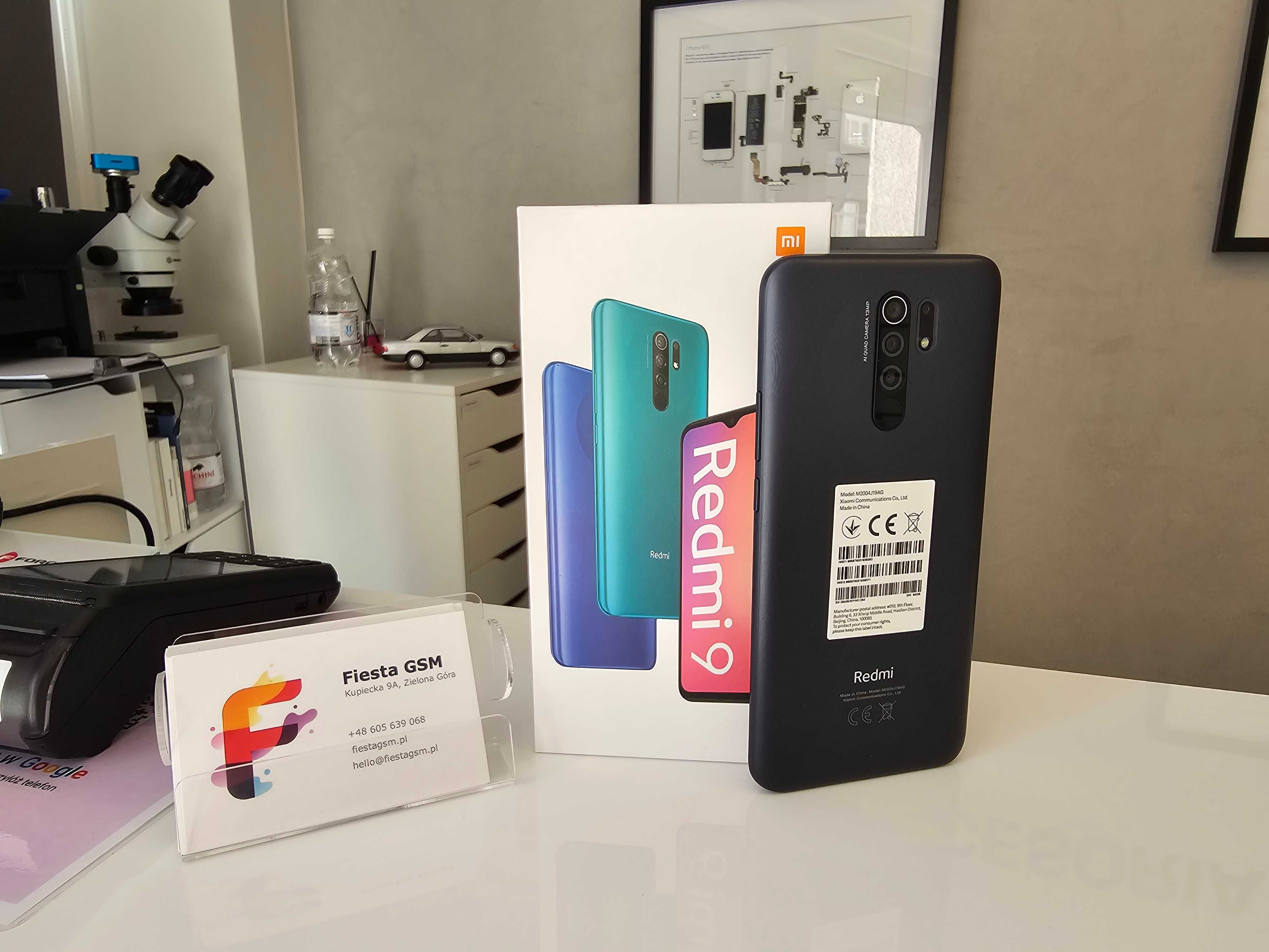 Xiaomi Redmi 9, 4GB/64GB, jak nowy, sklep Fiesta GSM Zielona Góra.