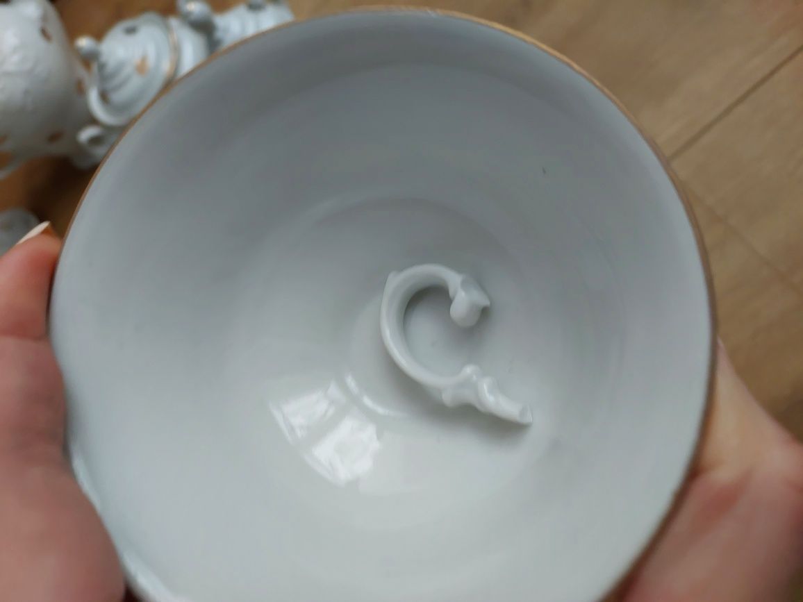 Serwis porcelanowy Wałbrzych oryginał PRL do kawy herbaty 15 elementów