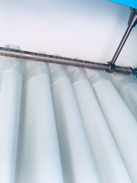 Proste szare zasłonki 210x100 dwie sztuki