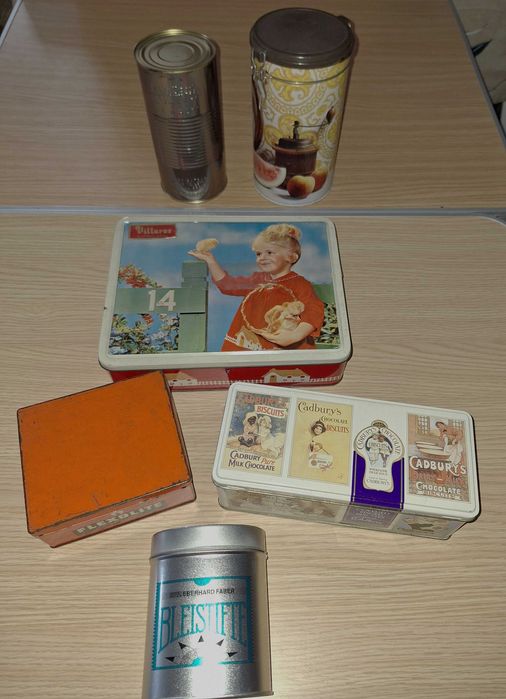 Lote de 6 Caixas em Lata, diversas, para uso ou Coleção: