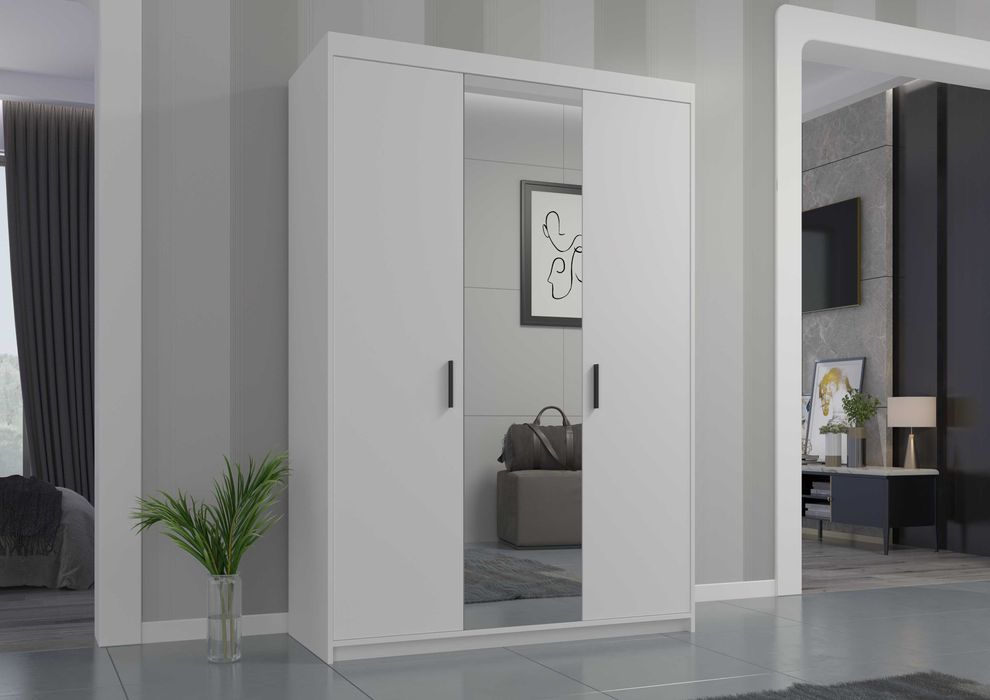 Nowa TANIA szafa  133 cm szybka wysyłka BIAŁY/SONOMA/ LEFKAS