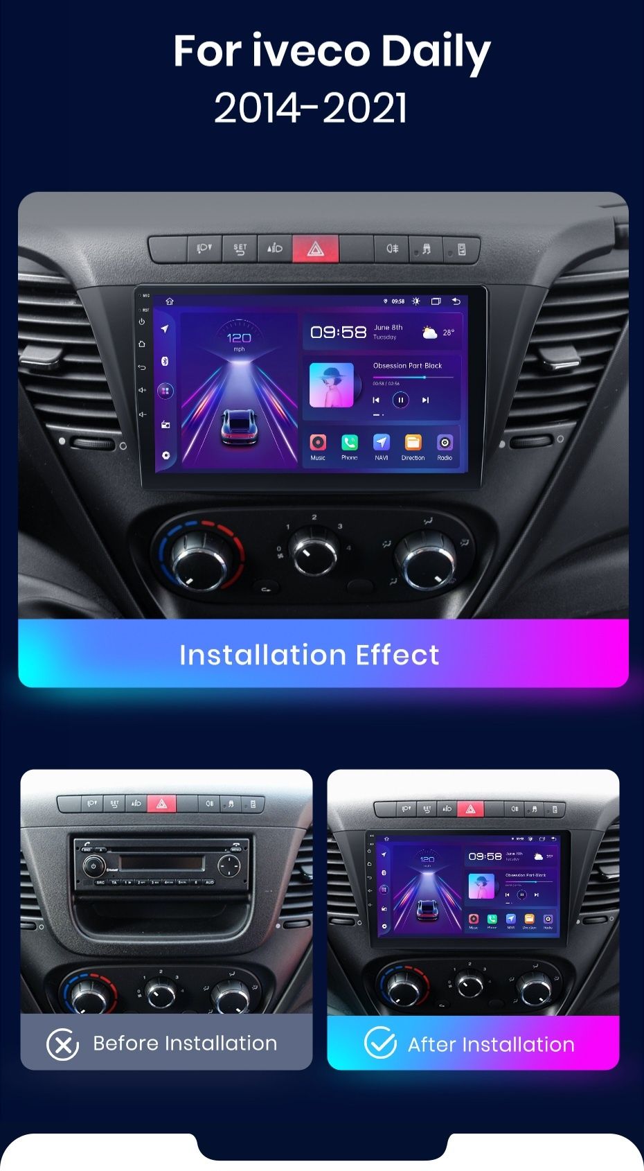 Radio nawigacja IVECO DAILY Android GPS Navi