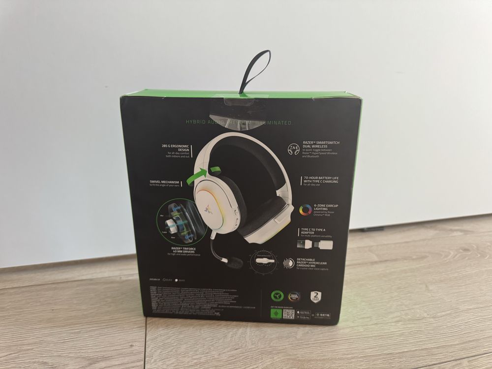 Nowe Słuchawki bezprzewodowe z mikrofonem Razer Barracuda X Chroma
