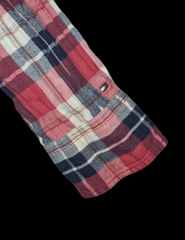 Tommy Hilfiger koszula kratka odbarwianie od słońca, roz S