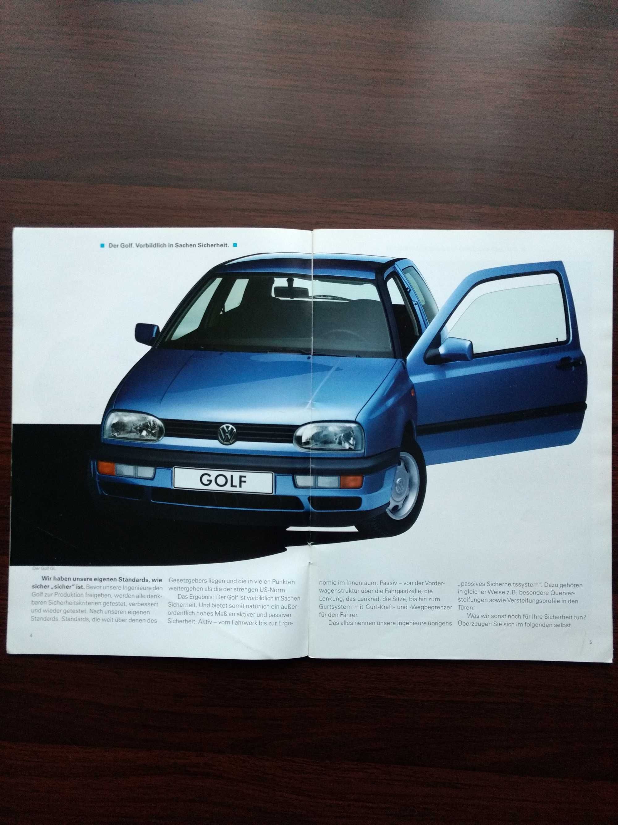 Prospekt VW Golf III 1992 r., język niemiecki