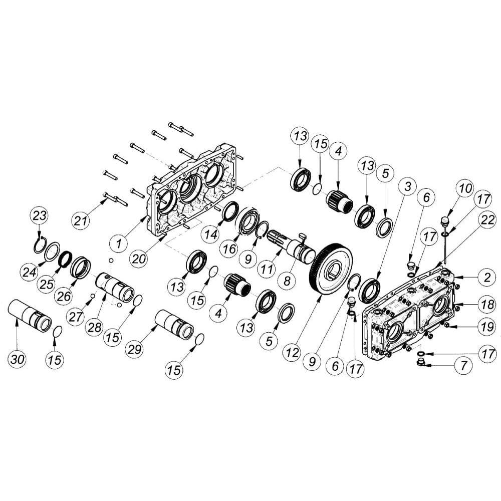 GBF30D138 Multiplikator do dwóch pomp grupy 3 i 2 GBF 30D, z wałem,