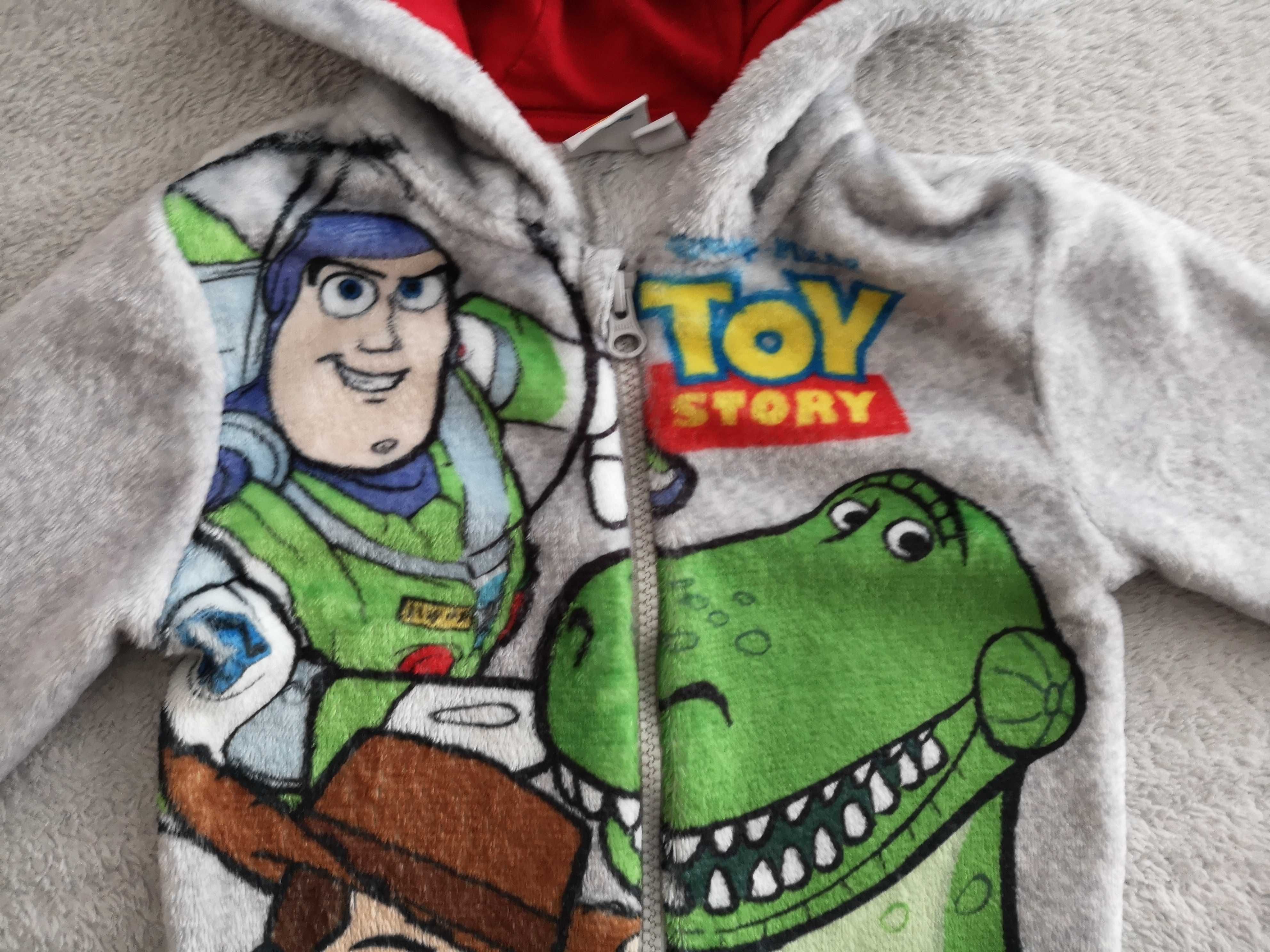 Szara pluszowa jednoczęściowa piżama Toy Story dinozaur 98