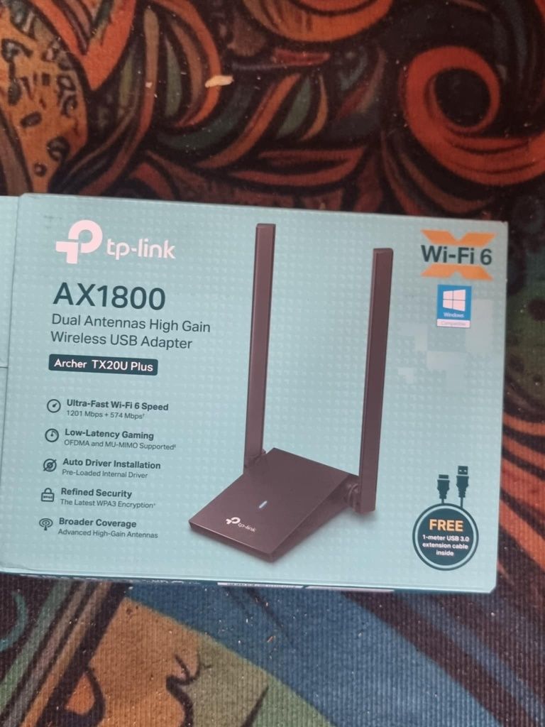 Odbiornik sygnału wi-fi USB, TP link AX1800