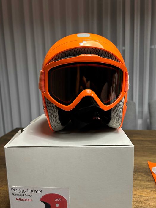 Kask Narciarski POC POCito Skull Jr fluorescent orange + gogle POC