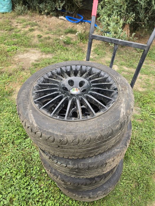 Alu 17 5x110 opony prawie nowe lato alfa