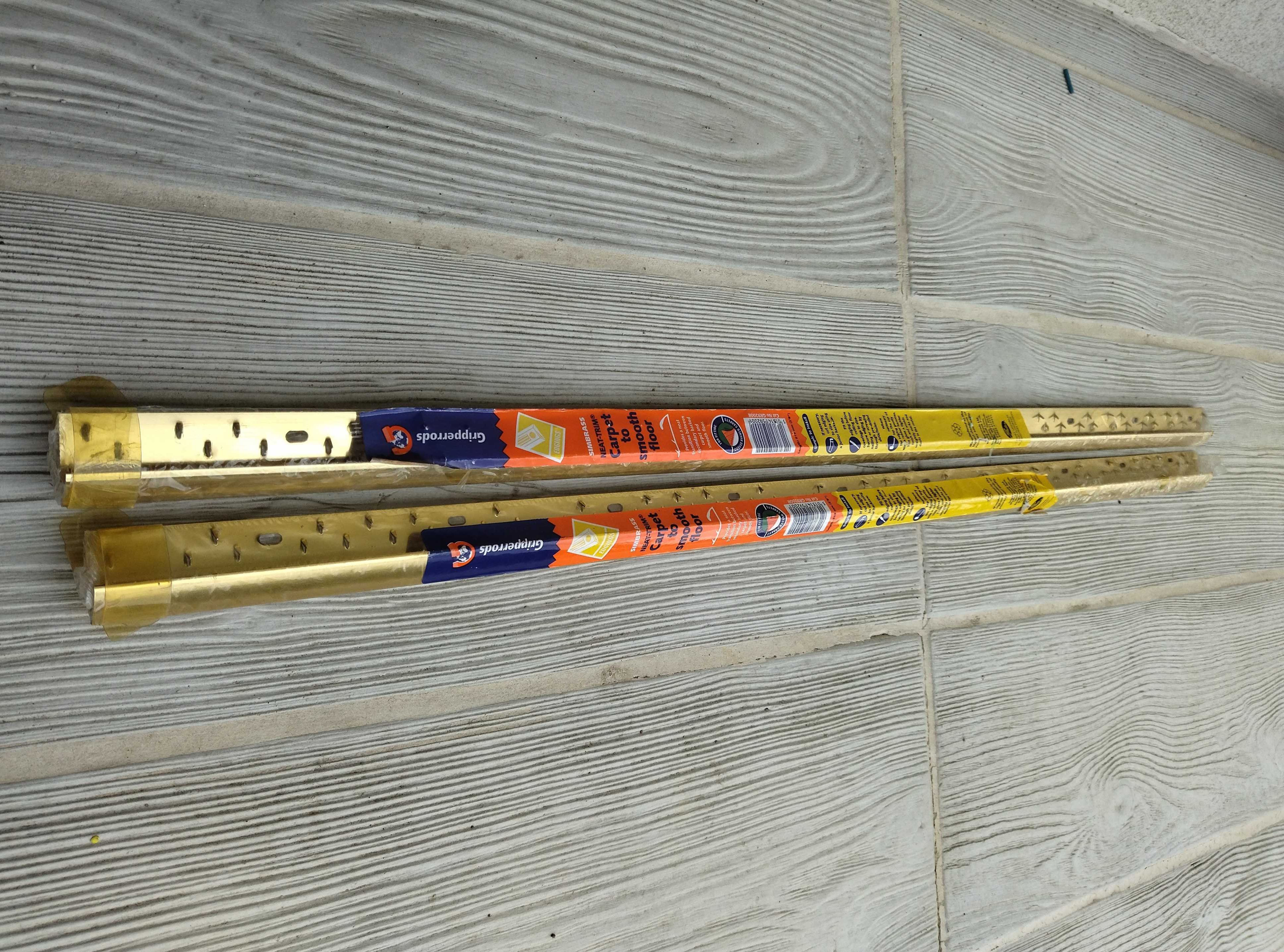2 profile progowe, listwy metalowe progowe 80 cm