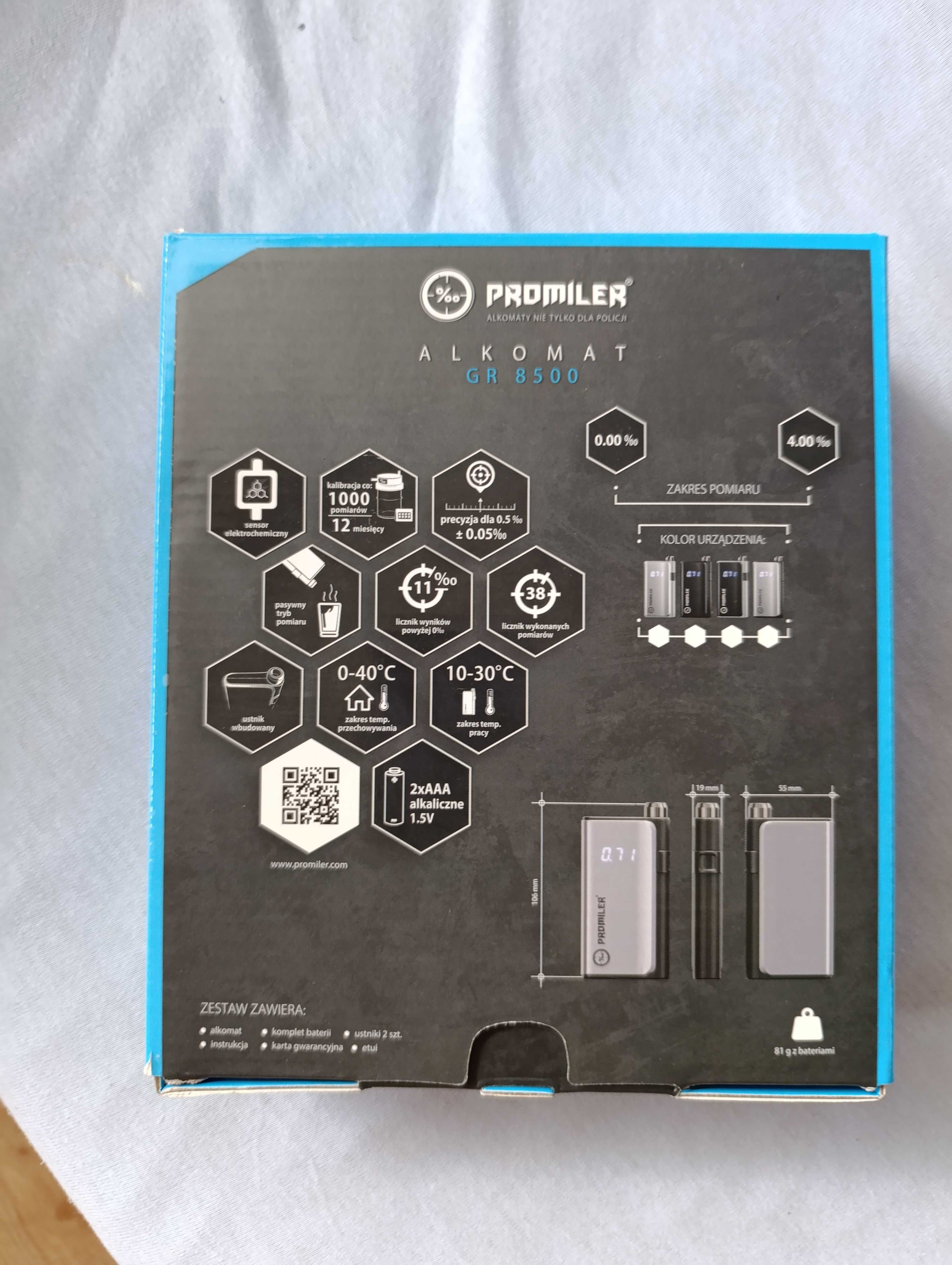 Alkomat nowy PROMILER GR8500